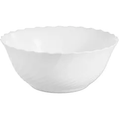 Salad bowl “Trianon” glass 1.8l D=24,H=10cm white