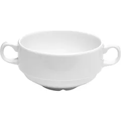 Broth cup “Monaco White”  porcelain  285 ml  D=10, H=4cm  white