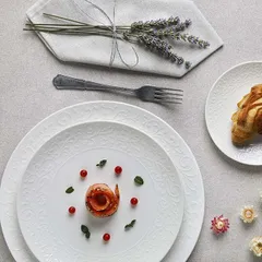 Тарелка «Жасмин» мелкая фарфор D=16см белый, изображение 3