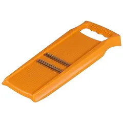 Grater for Korean carrots  plastic, metal , H=2, L=33, B=12 cm  orange.