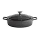 Кастрюля «5 звезд» для сервировки с держателем крышки (индукция) эмалиров.чугун 3л D=28,H=7см антрац, Цвет: Антрацит, Объем по данным поставщика (мл): 3000