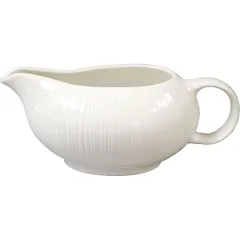 Sauce boat “Spyro” porcelain 340ml ,H=42,L=200,B=110mm white