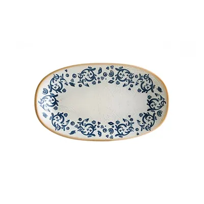 Блюдо сервировочное «Виенто» овальное фарфор ,L=19,B=11см белый,синий