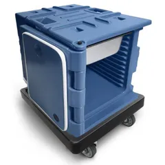 Термоконтейнер с фронтальной загрузкой полиэтилен ,H=62,L=65,B=45см синий, изображение 3