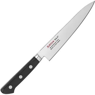 Нож кухонный «Осака» односторонняя заточк сталь нерж.,полиоксиметилен ,L=26,5/15см, Материал: Сталь нержавеющая, Длина (мм): 265, Длина вторая (мм): 150