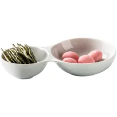 Менажница «Бистро» 2 секции  50/90 мл фарфор ,L=18,B=10см белый