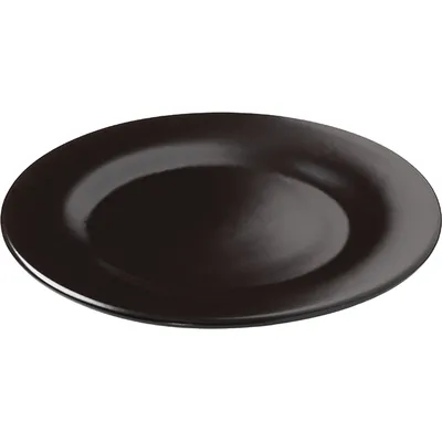 Тарелка «Карбон» мелкая фарфор D=20см черный,матовый, изображение 2