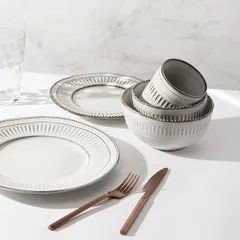 Тарелка «Стили» мелкая фарфор D=27см белый, изображение 4