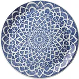 Plate “Ink” small  porcelain  D=30, H=2cm  blue, white