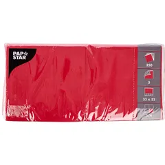 Салфетки бумажные трехслойные 33*33см[250шт] бум. салфет. ,H=11,L=33,B=17см бордо, изображение 2