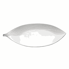 Serving dish “Leaf” plastic ,H=65,L=465,B=210mm white