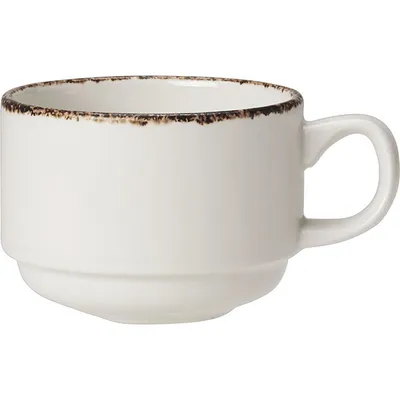 Чашка чайная «Браун Дэппл» фарфор 200мл D=8,H=6см белый,коричнев.