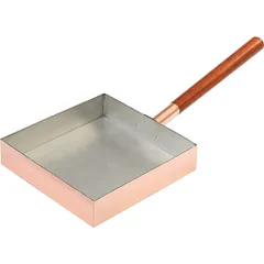 Frying pan copper,tin ,H=45,L=212,B=212mm copper,steel