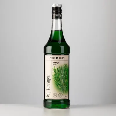 Сироп «Тархун» Pinch&Drop стекло 1л D=85,H=330мм зелен., Состояние товара: Новый, Вкус: Тархун, Материал: Стекло, Объем по данным поставщика (мл): 1000, изображение 3