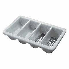 Органайзер для столовых приборов 4 отделения пластик ,H=10,L=54,B=33см серый