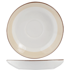 Saucer “Chino”  porcelain  D=145, H=17mm  white, beige.