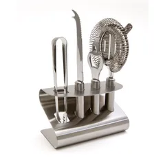 Набор барменский 5 предм. сталь нерж. ,H=150,L=190,B=75мм серебрист.