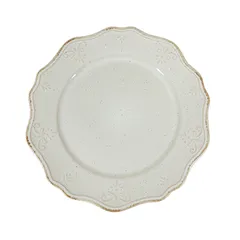 Тарелка «Мотив. Солнце» плоская керамика D=265,H=23мм белый,кремов.