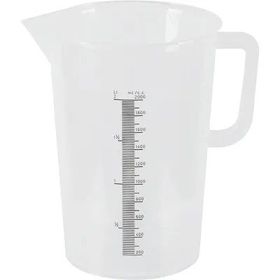 Стакан мерный с ручкой полипроп. 2л D=15,H=21,5см прозр.