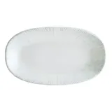 Блюдо сервировочное «Ирис» овальное фарфор ,L=34,B=19см белый,серый
