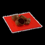 Салатник для комплимента квадратный стекло 45мл ,H=15,L=120,B=120мм красный