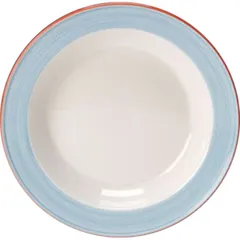 Deep plate “Rio Blue”  porcelain  D=21.5 cm  white, blue