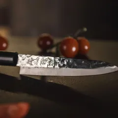 Нож кухонный «Нара» сталь нерж.,дерево ,L=240/120,B=23мм металлич.,тем.дерево, изображение 4