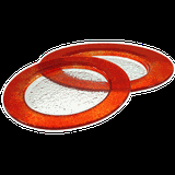 Тарелка «Бэнд» мелкая стекло D=260,H=15мм прозр.,красный