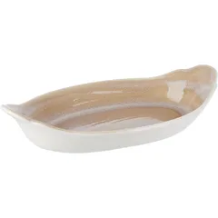 Oval baking dish “Revolution Sandstone”  porcelain  350 ml , H=40, L=307, B=177mm  beige.