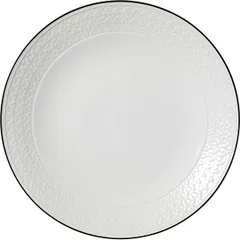 Тарелка «Бид Блэк Бэнд» фарфор D=28см белый,черный
