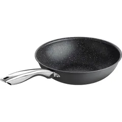 Сковорода «Вок» «Уитфорд» алюм.литой,сталь нерж. 3,5л D=28,H=8см граф.,черный, изображение 4