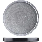 Блюдо «Млечный путь» фарфор D=28см черный,серый