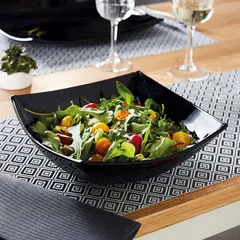 Салатник «Квадрато» стекло 1,6л ,H=8,L=24,B=24см черный, изображение 3