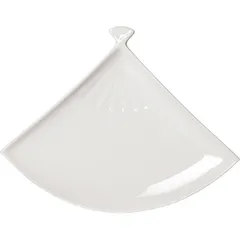 Блюдо «Кунстверк» веер фарфор ,H=15,L=200,B=130мм белый