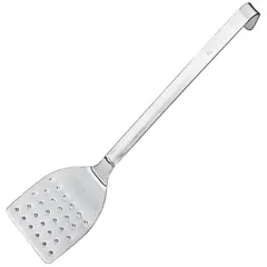 Perforated kitchen spatula  stainless steel  L=37/9, B=8cm  metal.