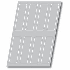 Confectionery shape “Rectangular.” 240*70*35mm[8pcs] silicone ,L=60,B=40cm