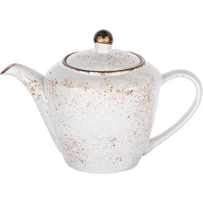 Чайник заварочный «Крафт Вайт» фарфор 0,85л белый,коричнев., изображение 3
