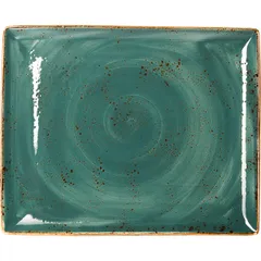 Блюдо «Крафт Блю» прямоугольное фарфор ,H=15,L=330,B=270мм синий