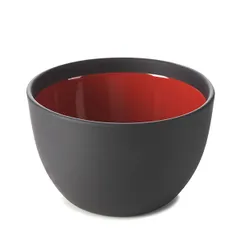 Salad bowl ceramics 300ml D=10,H=7cm black,red