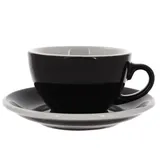 Кофейная пара «Эгг» фарфор 250мл D=95/145,H=55,L=115мм черный