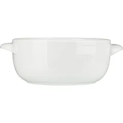 Горшок для запекания «Белая» Классический без крышки фарфор 350мл D=145/115,H=53мм белый, изображение 2