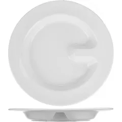 Plate “Active” for the food table system with division  porcelain  D=26cm  white