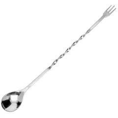 Bar spoon “Probar” with fork  stainless steel , L=30, B=3cm  silver.