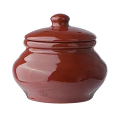 Baking pot ceramics 250ml D=105,H=85mm brown.