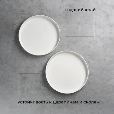 Блюдо «Кунстверк» круглое с бортом фарфор D=225,H=17мм белый, Диаметр (мм): 225, изображение 3