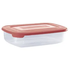 Container for products with a lid for the microwave  polyprop.  450 ml , H=40, L=155, B=100mm  transparent, burgundy