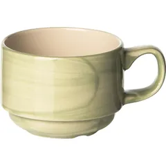 Чашка чайная «Феннель» фарфор 170мл D=75,H=58мм зелен.,бежев.