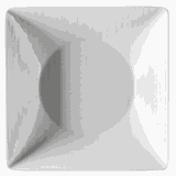 Тарелка глубокая фарфор ,L=20,B=20см белый