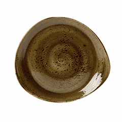 Plate “Kraft Brown” small  porcelain  D=305, H=37, L=305, B=275mm  brown.