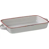 Форма для запекания с ручкой керамика ,H=35,L=220мм белый,красный